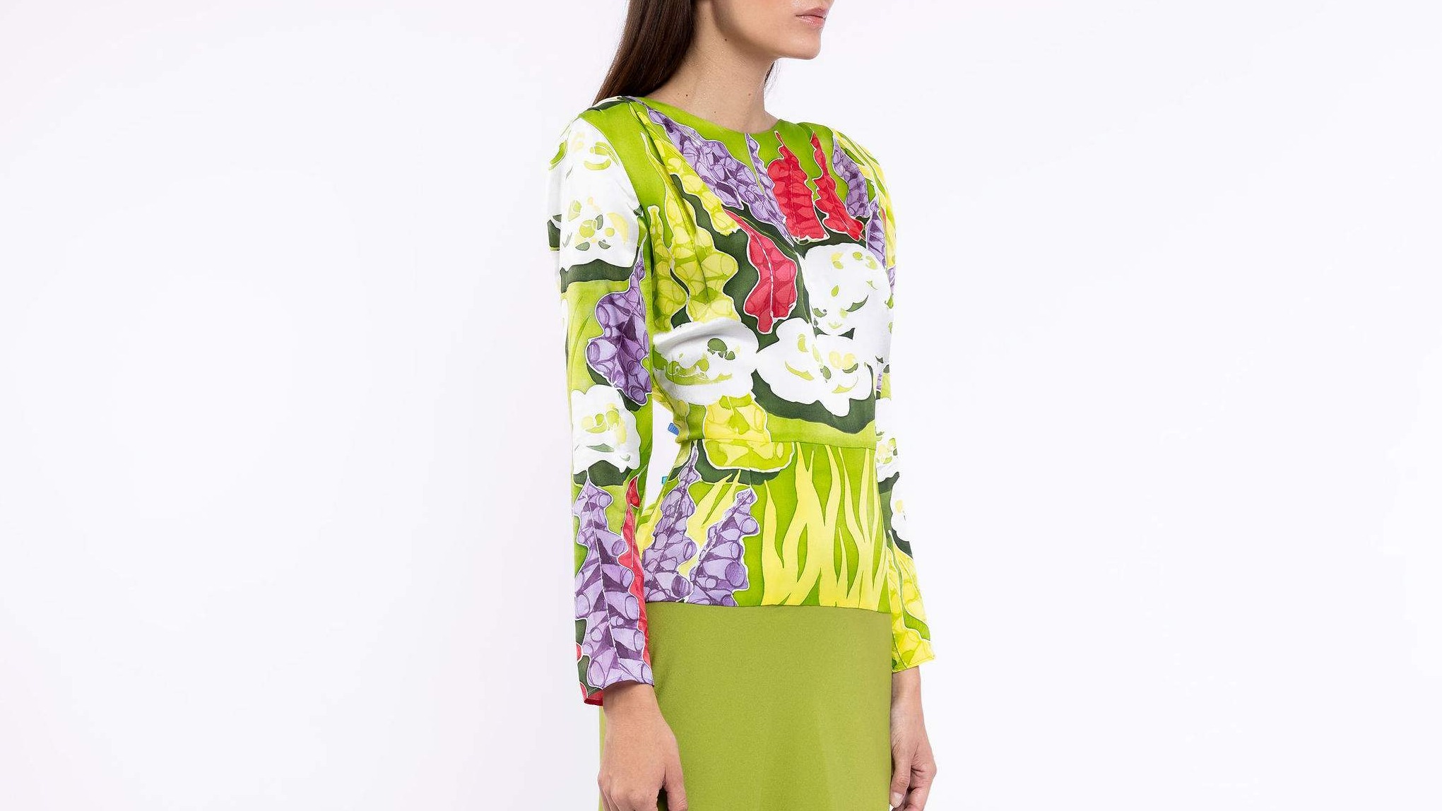 FLORAL GREEN DRESS