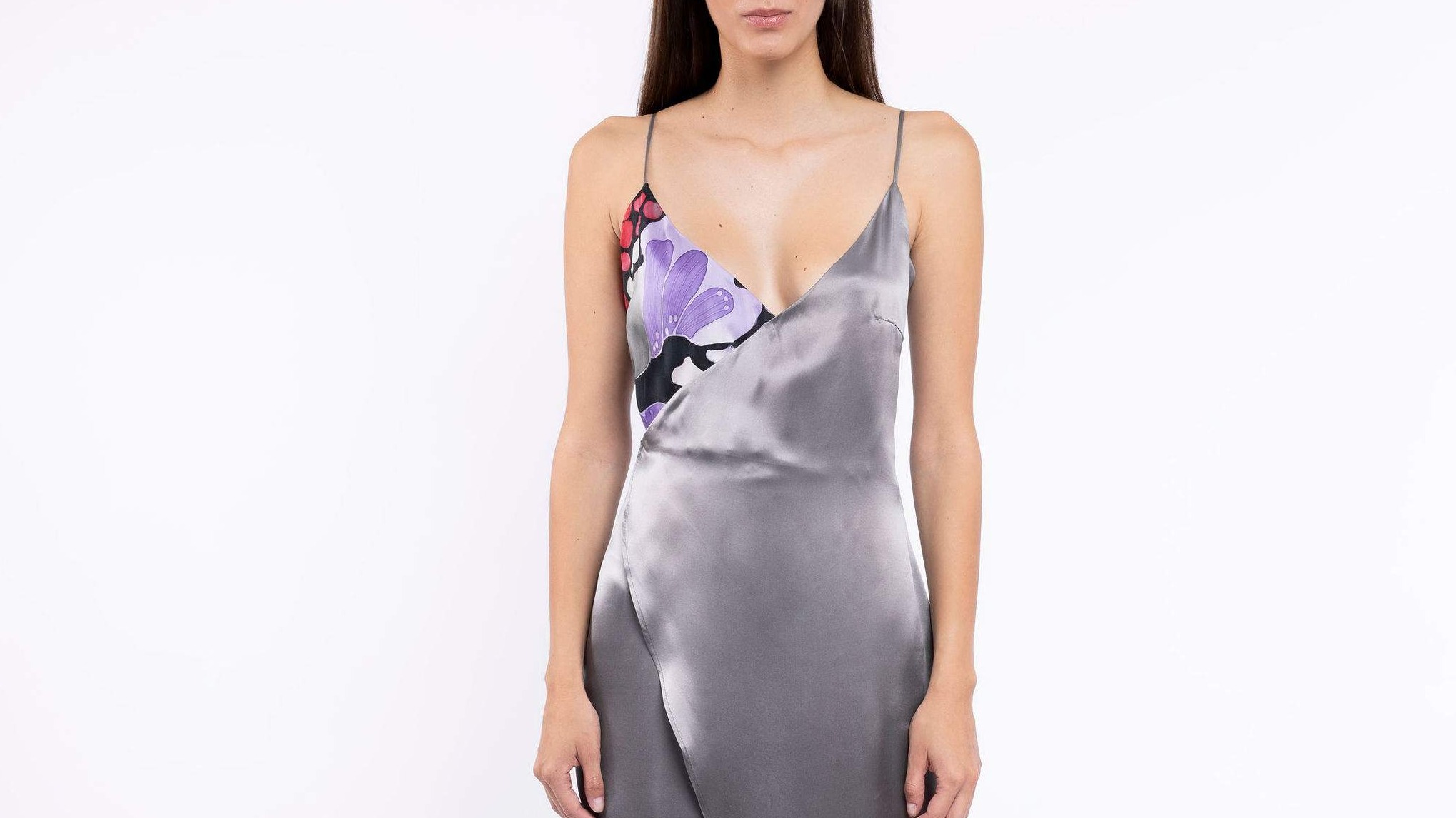 SILVER SLIP DRESS